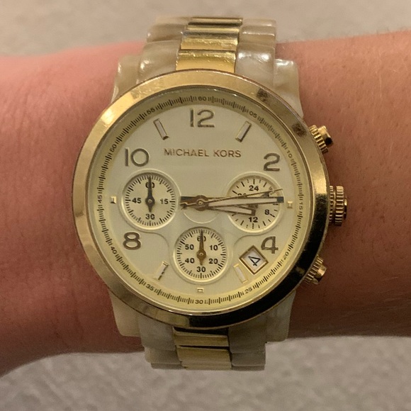 Michael Kors Accessories | Mk5139 Horn Gold Watch | Poshmark